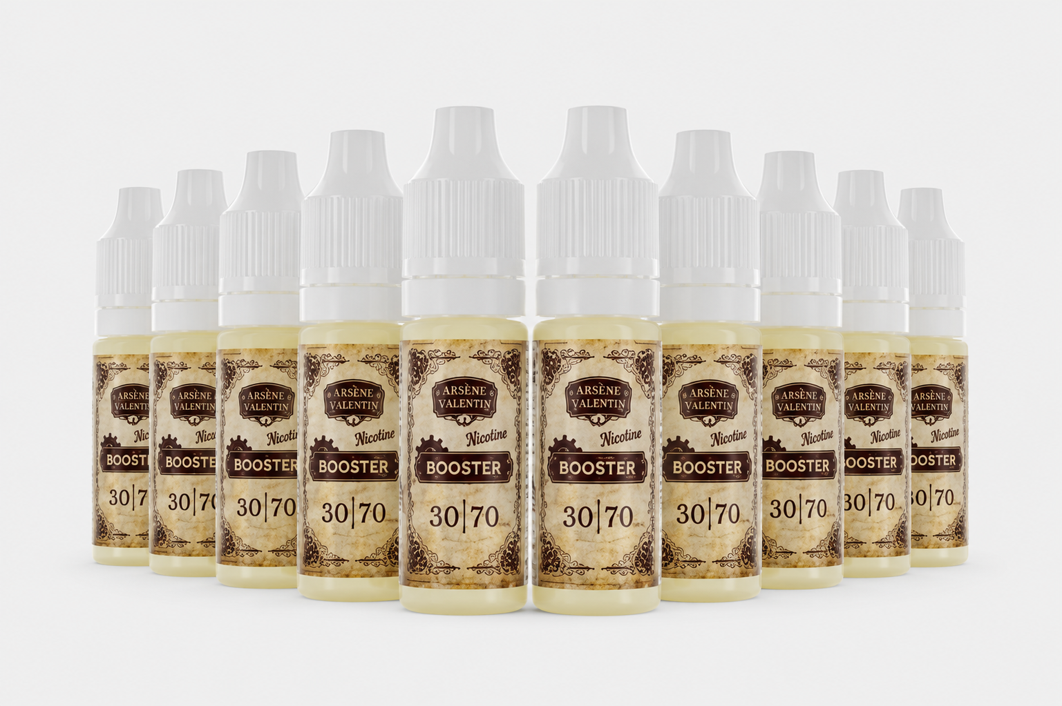 Lot Booster de nicotine 30PG/70VG - Arsène Valentin